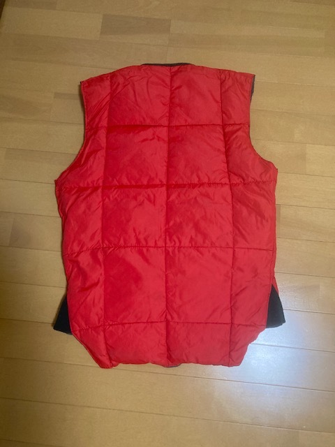 美品 70s WOODS ダウンベスト オリーブ×レッド リバーシブル カナダ製 アウトドアウェア ビンテージ アウター FALCON_画像8