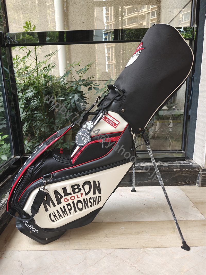 新型 MALBON GOLF スタンドバッグ  キャディバッグ ダブルフードカバー ゴルフレット●RH119_画像1