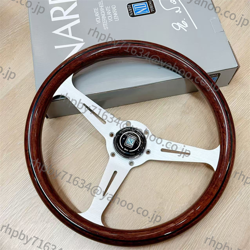 ● NARDIステアリングホイール 14インチウッドステアリングホイール シルバー ●RH023_画像6