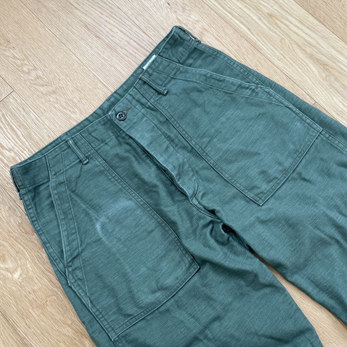 orslow ファティーグパンツ M(2) スタンダードフィット オアスロウ ミリタリー ベイカーパンツ ARMY オリーブ_画像2