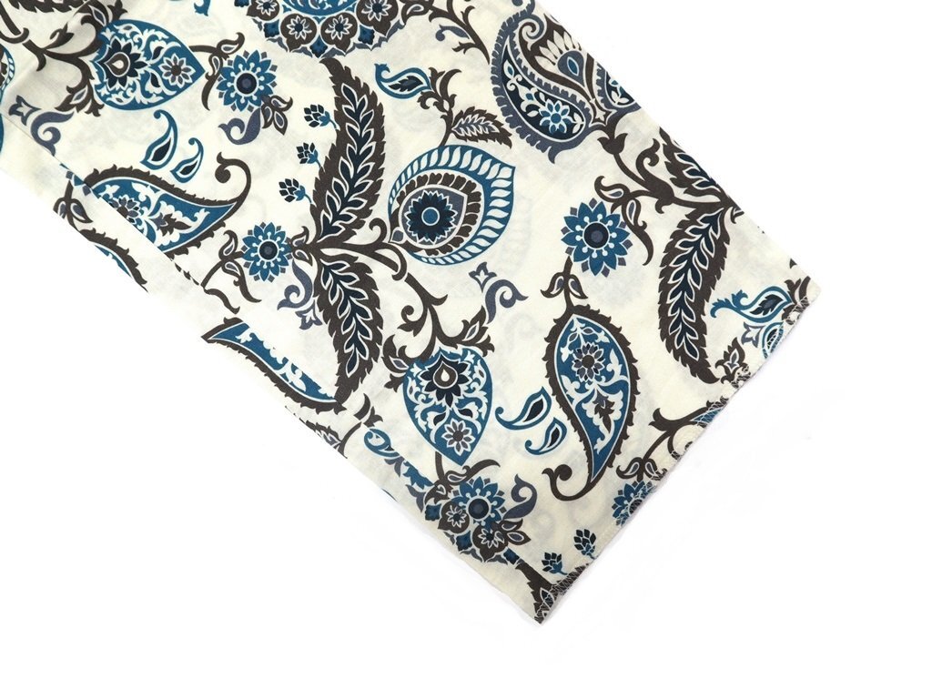 ●28万新品◆50=M~L◆GUCCI グッチ ペイズリー柄 ストレッチパンツ アイボリー白tight fit 1円_画像7