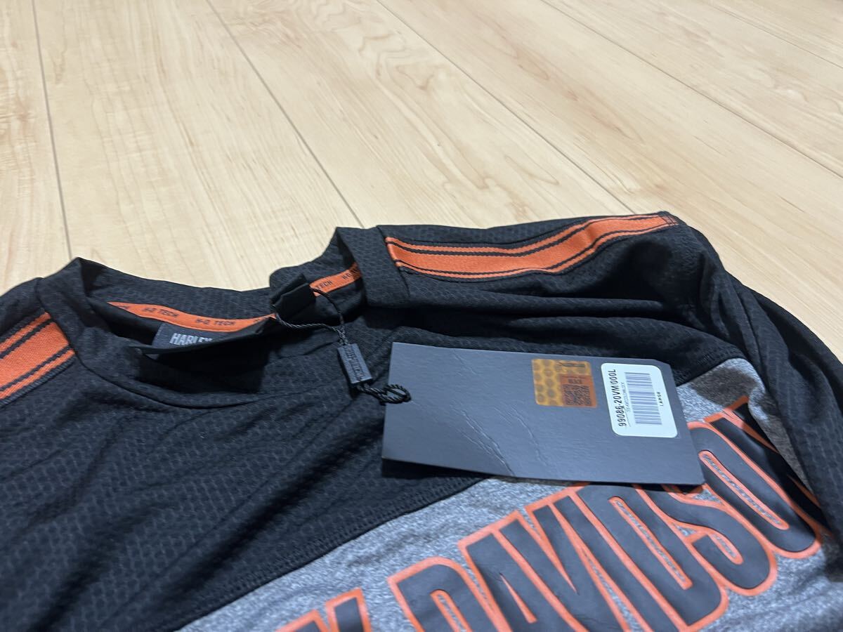 新品正規品 ハーレーダビッドソン Harley-Davidson Performance Micro Mesh Long Sleeve Colorblock Tee 長袖Tシャツ サイズM_画像8