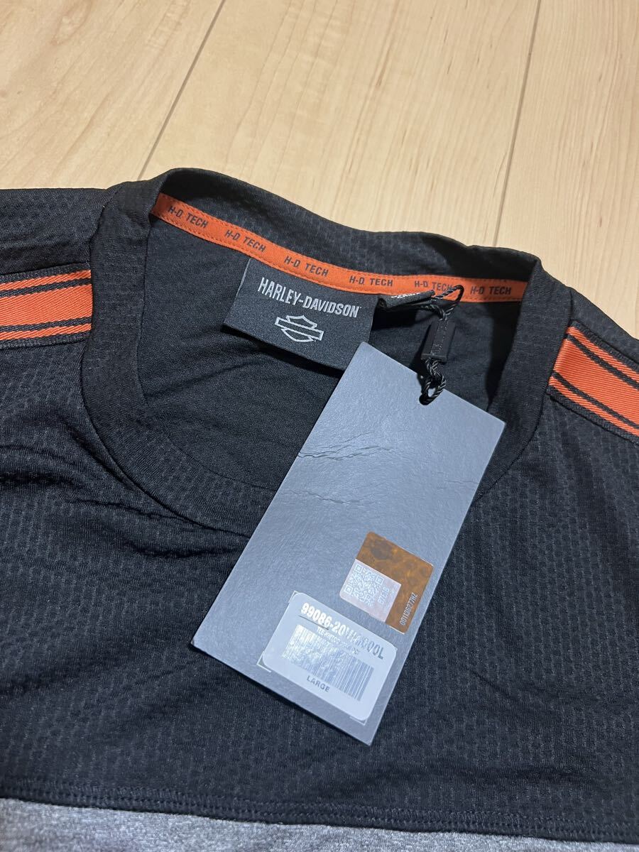 新品正規品 ハーレーダビッドソン Harley-Davidson Performance Micro Mesh Long Sleeve Colorblock Tee 長袖Tシャツ サイズM_画像3