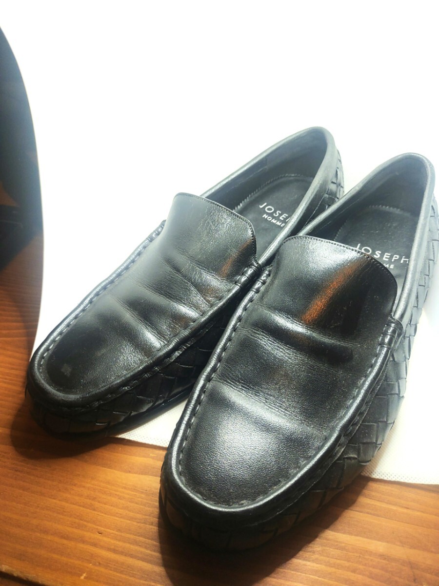 JOSEPH HOMME 靴 レザーシューズ ローファー スリッポン メンズ 黒 25cm 【動作確認品】 _画像1