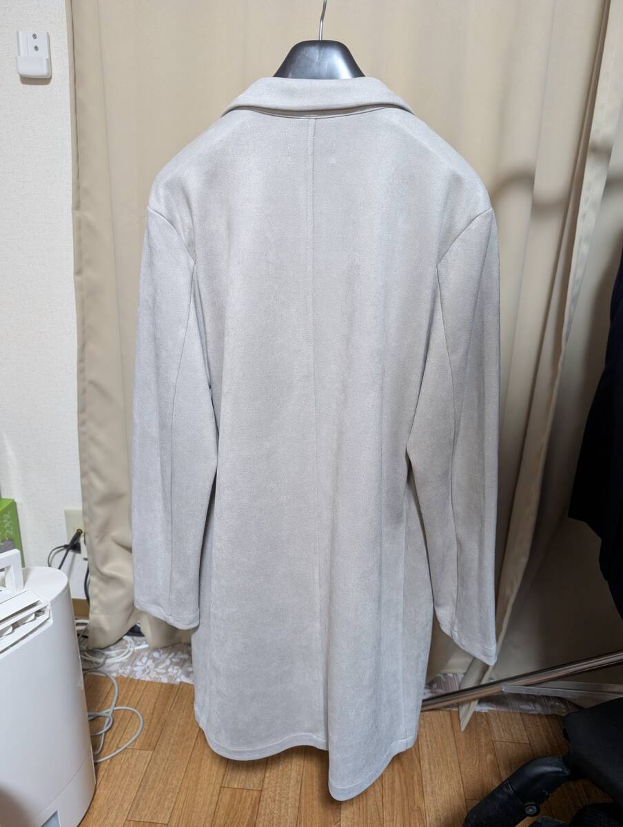 【未使用未着用】ABAHOUSE GRAY　ネオスエード チェスターコート Sz.L（48）　メンズ グレージュ_画像2