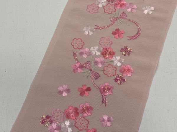 ▼三作▼テイジン　ラメ　刺繍半衿　日本製　K74_画像3