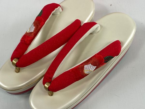 ▼三作▼税込即決 振袖用 ちりめん 草履バッグセット LLサイズ_画像2