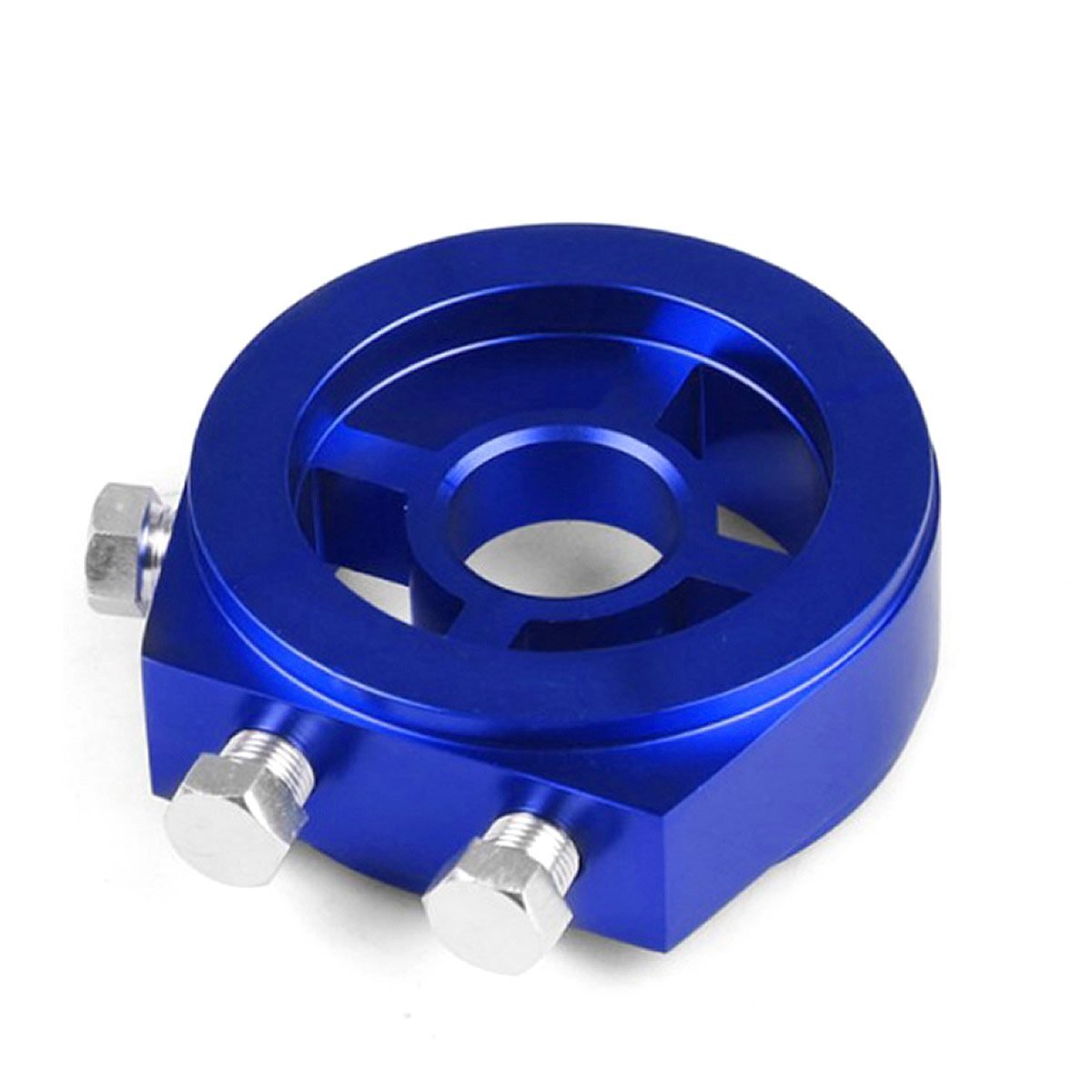 オイルブロック 油温 油圧 センサー取り出し サンドイッチタイプ ブルー 青 アダプター 油温計 油圧計 / 158-123 NG*_画像2