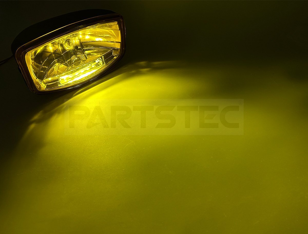 24V汎用 トラック オーバル イエローレンズ フォグランプ 4個セット 70W H7 + LED ポジション ガラス フォグ ライト / 147-292x4 NE*_画像10