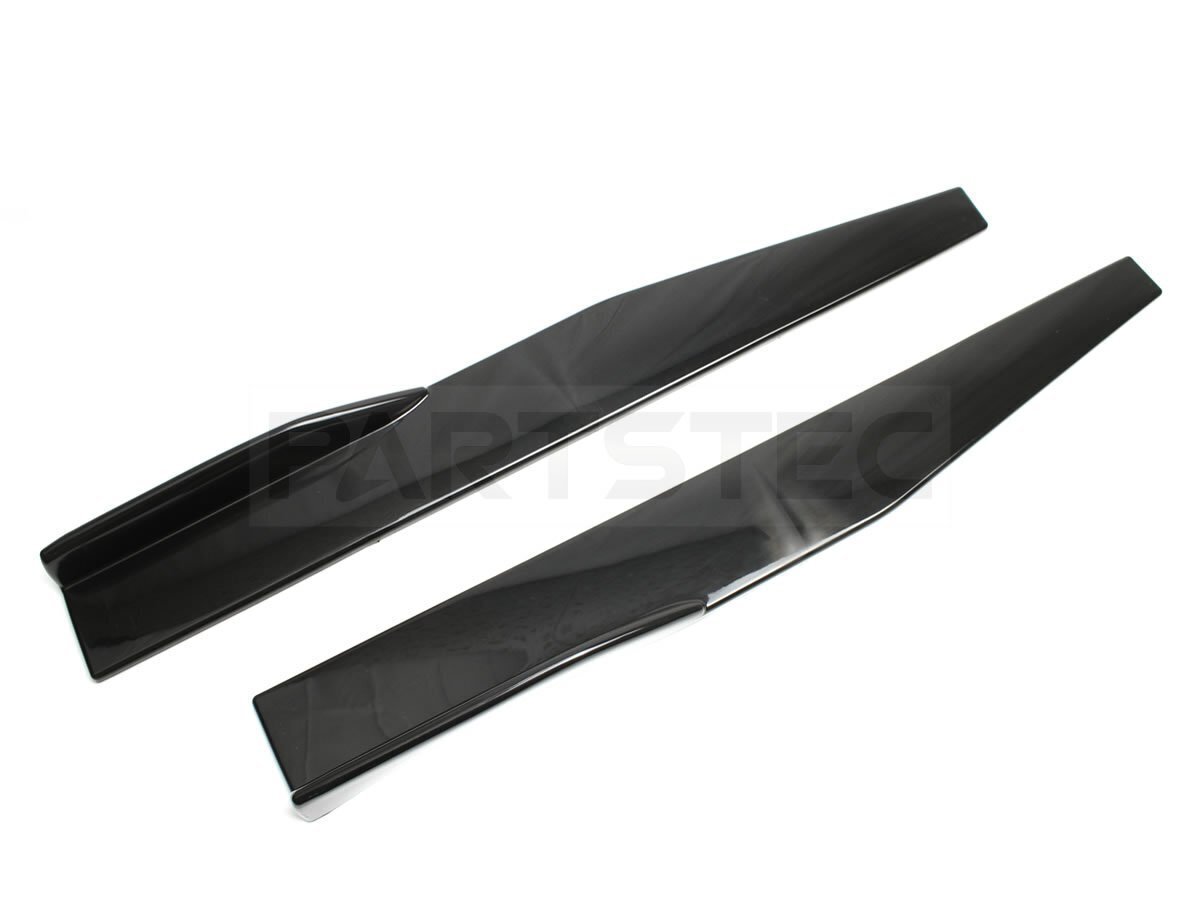 汎用 サイドカナード サイドステップ サイドフラップ 75㎝ ブラック ビス付 エアロ プロテクター スポイラー スプリッター 黒/ 156-65 ND*_画像2