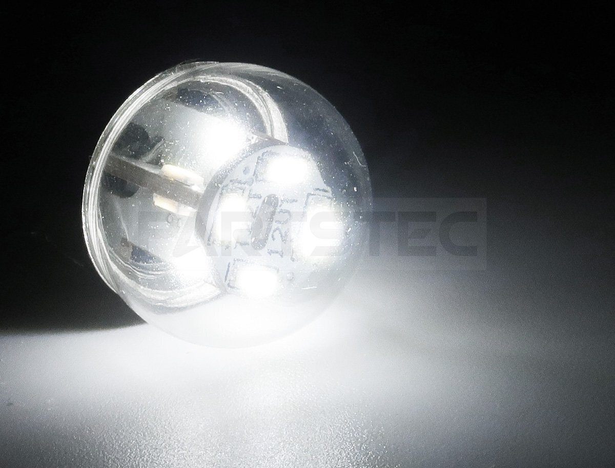 12V用 G18 LEDバルブ BA15s シングル球 バックランプ ナンバー灯 ホワイト 6000k 無極性 クリアレンズ 交換 バイク / 156-177 NG*_画像5