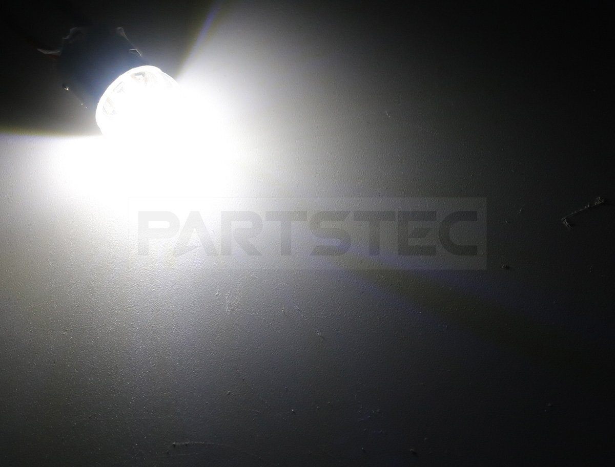 12V用 G18 LEDバルブ BA15s シングル球 バックランプ ナンバー灯 ホワイト 6000k 無極性 クリアレンズ 交換 バイク / 156-177 NG*_画像6