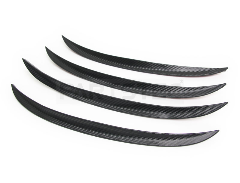 汎用 オーバーフェンダー モール 4本セット 出幅15mm カーボン柄 横幅43cm ハミタイ対策 泥除け ドレスアップ / 156-90×2 PP*_画像2