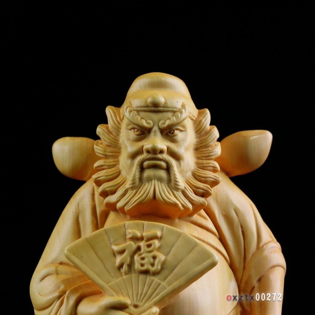 黄楊木彫刻人物置物 鍾馗鎮宅工芸品 コレクション 130*80*55mm_画像10