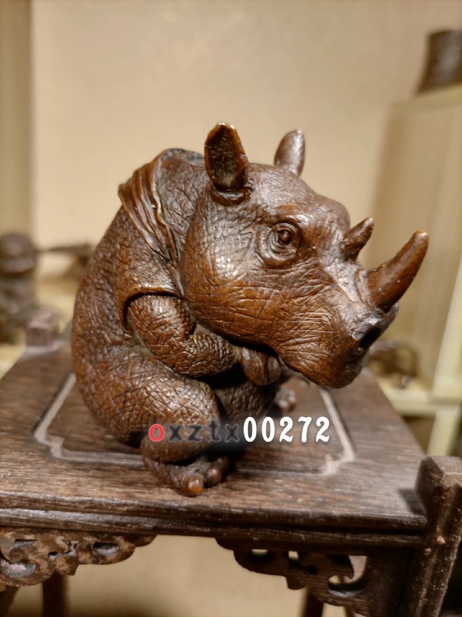 クラシック銅製茶寵(サイの香炉飾り)手作りの銅製和風茶道飾り・茶寵アクセサリー_画像1