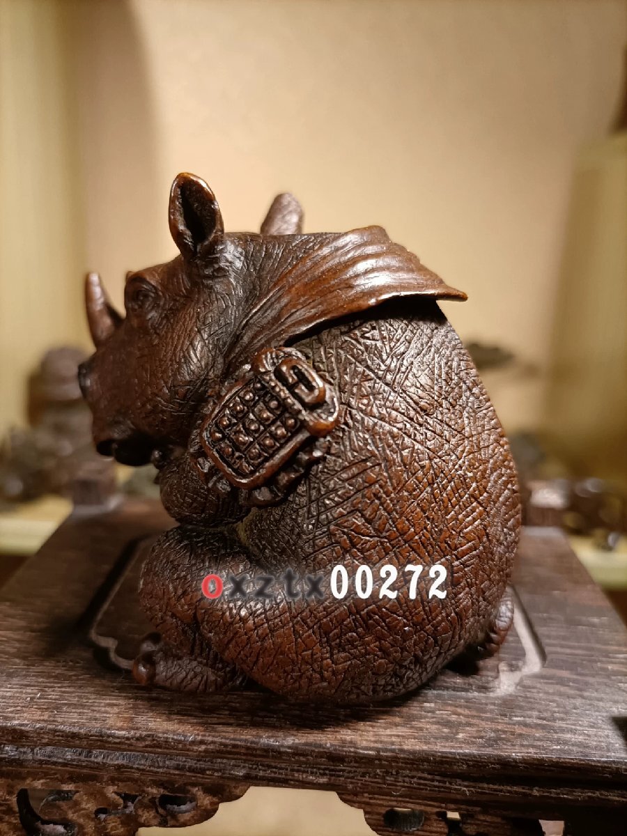 クラシック銅製茶寵(サイの香炉飾り)手作りの銅製和風茶道飾り・茶寵アクセサリー_画像2