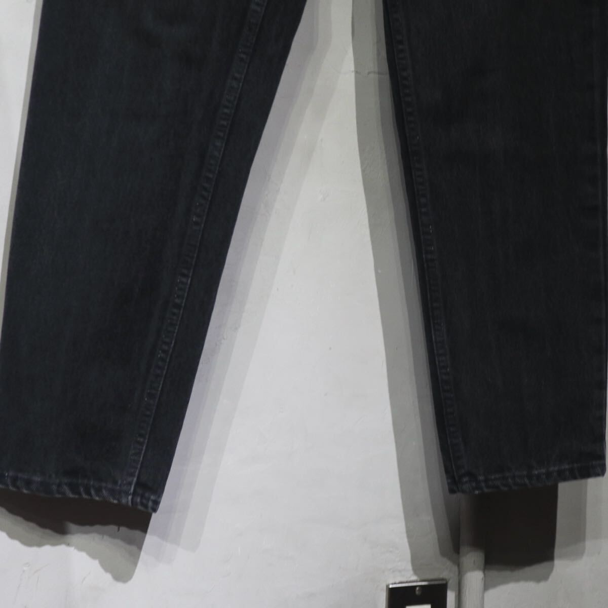 【即決】90s Levi's 550 リーバイス ブラック デニムパンツ 後染め 黒 USA アメリカ製 古着 W34_画像5