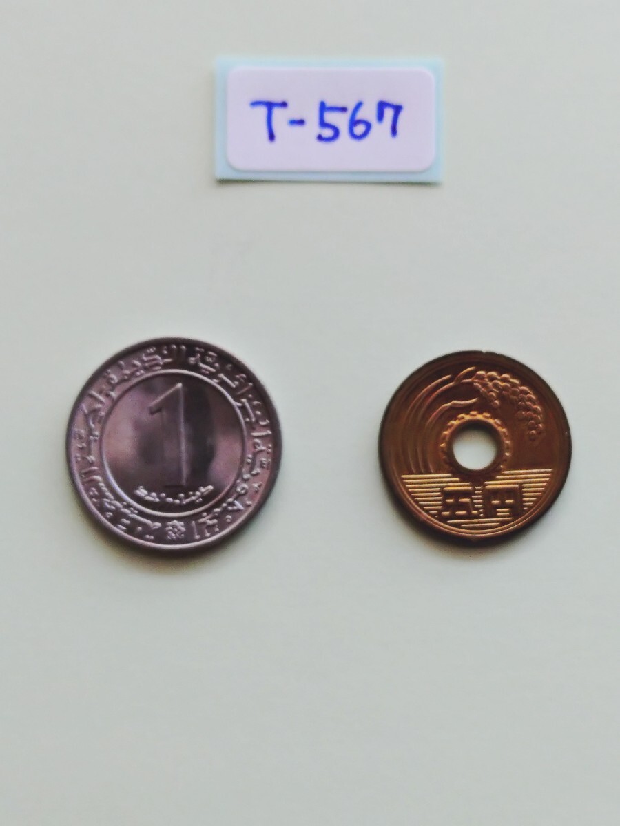 外国コイン アルジェリア (Tー567) 1ディナール硬貨 1972年 _画像8