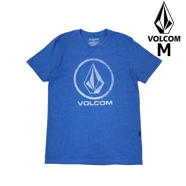  прямые продажи [ стандартный новый товар ]VOLCOM Volcom * короткий рукав футболка skate Surf Stone Logo для мужчин и женщин (M) синий 250617-B