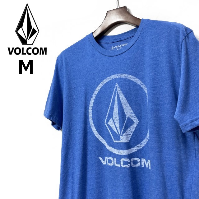  прямые продажи [ стандартный новый товар ]VOLCOM Volcom * короткий рукав футболка skate Surf Stone Logo для мужчин и женщин (M) синий 250617-B