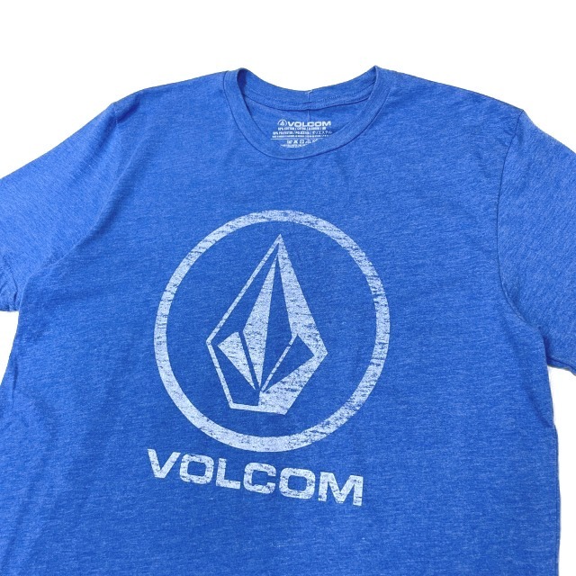  прямые продажи [ стандартный новый товар ]VOLCOM Volcom * короткий рукав футболка skate Surf Stone Logo для мужчин и женщин (M) синий 250617-B