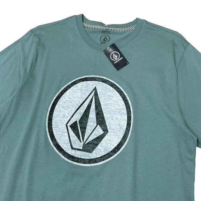  прямые продажи [ стандартный новый товар ]VOLCOM Volcom * короткий рукав футболка skate Surf Stone Logo для мужчин и женщин (M) зеленый 250617-B