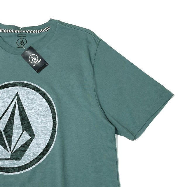  прямые продажи [ стандартный новый товар ]VOLCOM Volcom * короткий рукав футболка skate Surf Stone Logo для мужчин и женщин (M) зеленый 250617-B