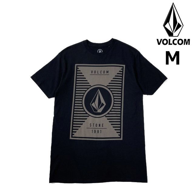  прямые продажи [ стандартный новый товар ]VOLCOM Volcom короткий рукав футболка skate Surf Stone Logo для мужчин и женщин (M) чёрный 250617-B