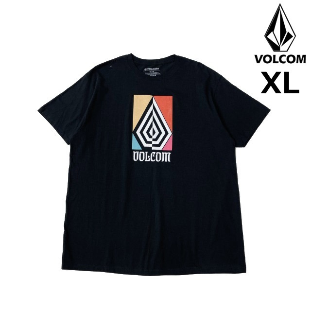  прямые продажи [ стандартный новый товар ]VOLCOM Volcom * короткий рукав футболка skate Surf Stone Logo для мужчин и женщин (XL) чёрный 250617-B