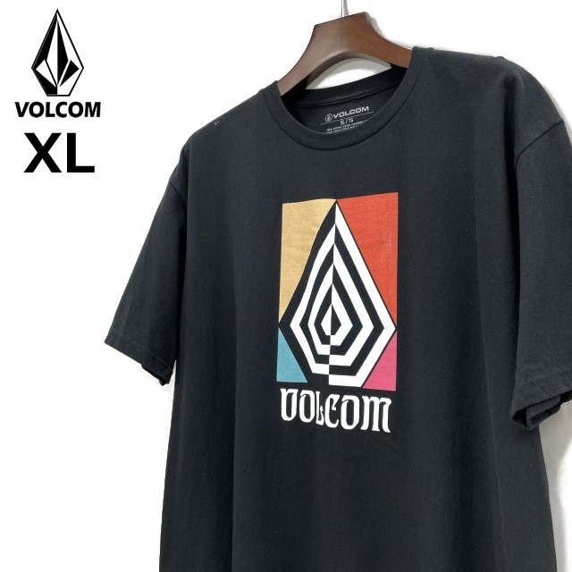 прямые продажи [ стандартный новый товар ]VOLCOM Volcom * короткий рукав футболка skate Surf Stone Logo для мужчин и женщин (XL) чёрный 250617-B