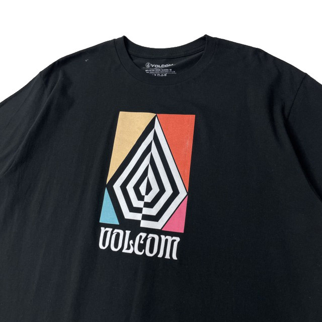  прямые продажи [ стандартный новый товар ]VOLCOM Volcom * короткий рукав футболка skate Surf Stone Logo для мужчин и женщин (XL) чёрный 250617-B
