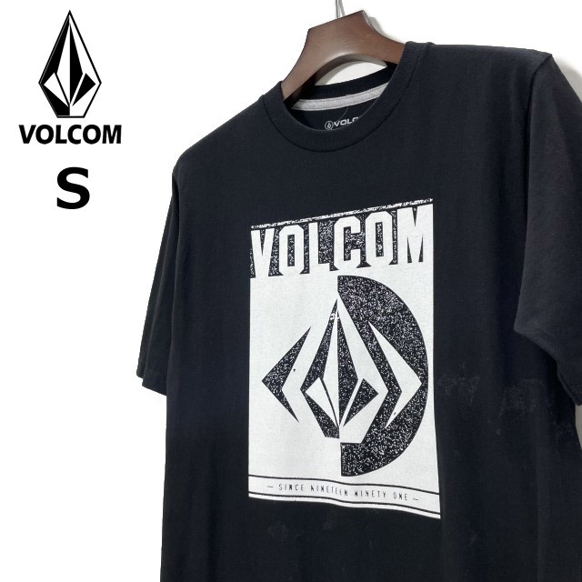 売切り【正規新品】VOLCOM ボルコム◆半袖 Tシャツ スケート サーフ ストーンロゴ 男女兼用(S)黒 250617-B_画像2