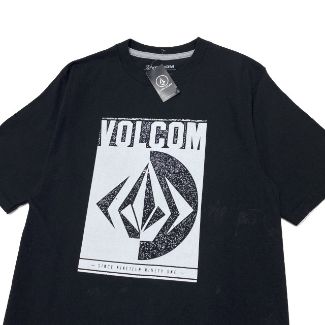 売切り【正規新品】VOLCOM ボルコム◆半袖 Tシャツ スケート サーフ ストーンロゴ 男女兼用(S)黒 250617-B_画像3