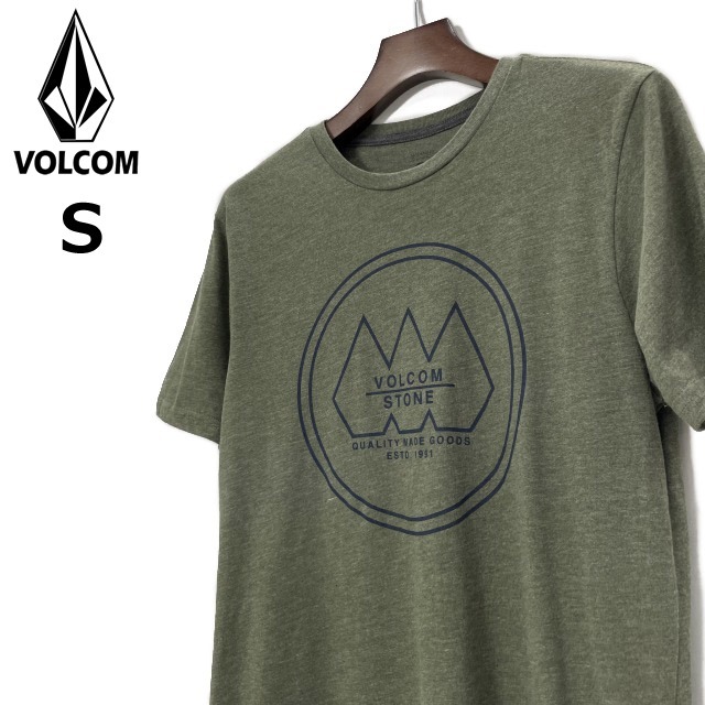 売切り【正規新品】VOLCOM ボルコム◆半袖 Tシャツ スケート サーフ ストーンロゴ 男女兼用(S)カーキ 250617_画像2