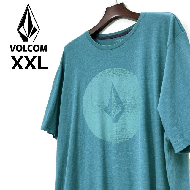 売切り【正規新品】VOLCOM ボルコム◆半袖 Tシャツ スケート サーフ ストーンロゴ 男女兼用(XXL)緑 250617-B_画像2