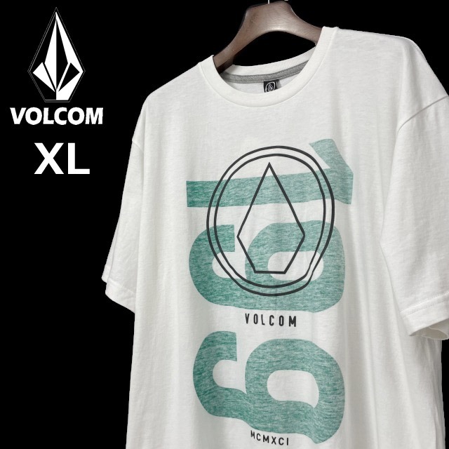 売切り【正規新品】VOLCOM ボルコム 半袖 Tシャツ スケート サーフ ストーンロゴ 男女兼用(XL)白 250617-B_画像2