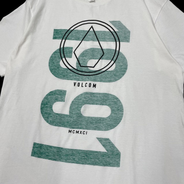 売切り【正規新品】VOLCOM ボルコム 半袖 Tシャツ スケート サーフ ストーンロゴ 男女兼用(XL)白 250617-B_画像3