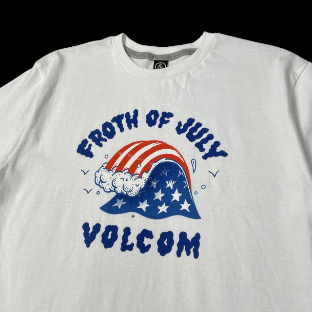  прямые продажи [ стандартный новый товар ]VOLCOM Volcom короткий рукав футболка skate Surf Stone Logo для мужчин и женщин (XL) белый 250617-B