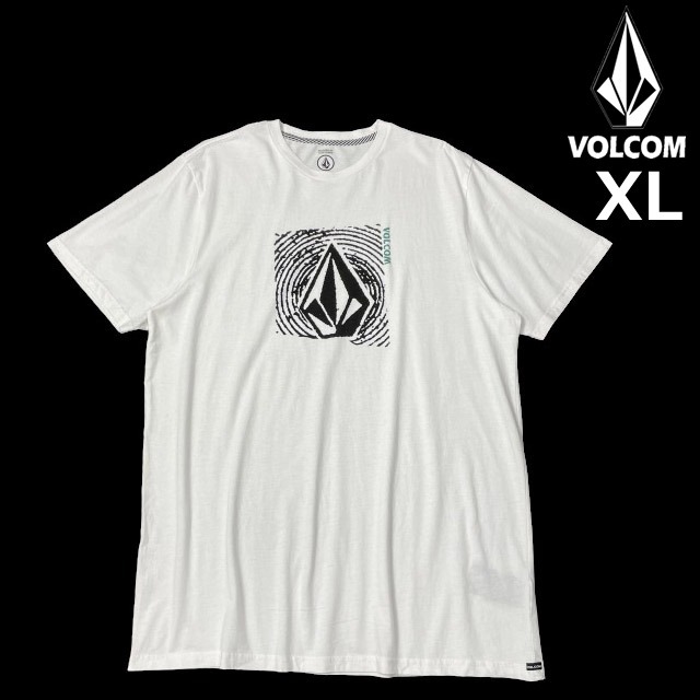 売切り【正規新品】VOLCOMボルコム◆半袖 Tシャツ スケート サーフ ストーンロゴ 男女兼用(XL)白 250617-B_画像1