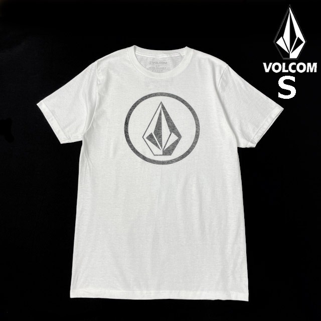売切り【正規新品】VOLCOM ボルコム◆半袖 Tシャツ スケート サーフ ストーンロゴ 男女兼用(S)白 250617-B_画像1