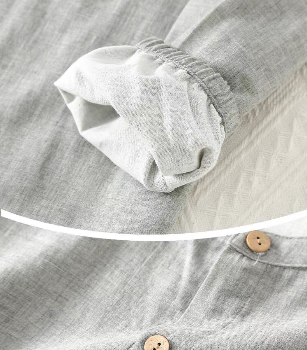 パジャマXLメンズ 綿100%長袖綿ダブルガーゼ前開き上下セットルームウェア部屋着男性紳士チェック柄 プレゼント_画像2