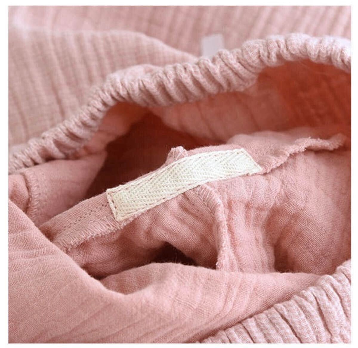 パジャマ レディース M綿100％ 4重ガーゼ 秋冬快眠パジャマ ピンク 四層ガーゼ_画像2