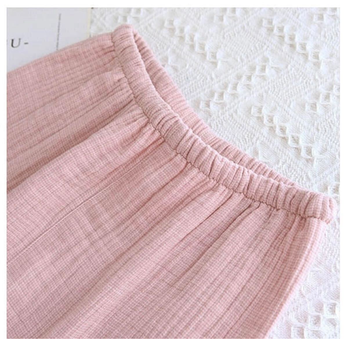 パジャマ レディース M綿100％ 4重ガーゼ 秋冬快眠パジャマ ピンク 四層ガーゼ_画像9