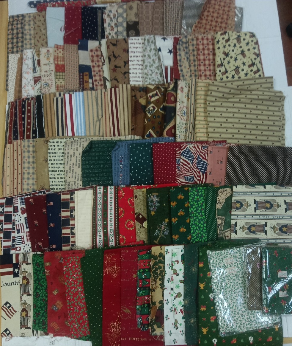 100円〜 手芸材料 ハンドメイド用材料■クリスマス柄・他 パッチワーク生地 カットクロス まとめてセット_画像1