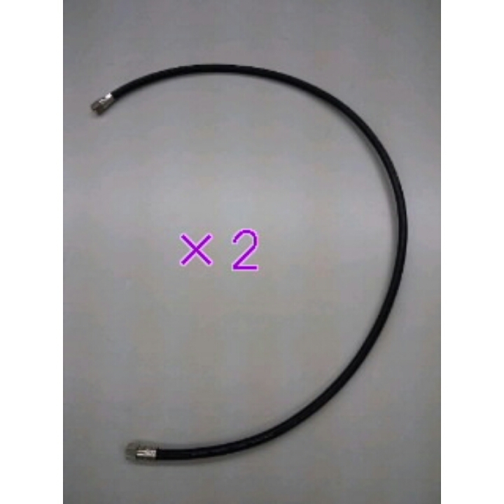 TVケーブル S-5C-FB 業務用コネクター付 1.５m×2本 黒色_画像2