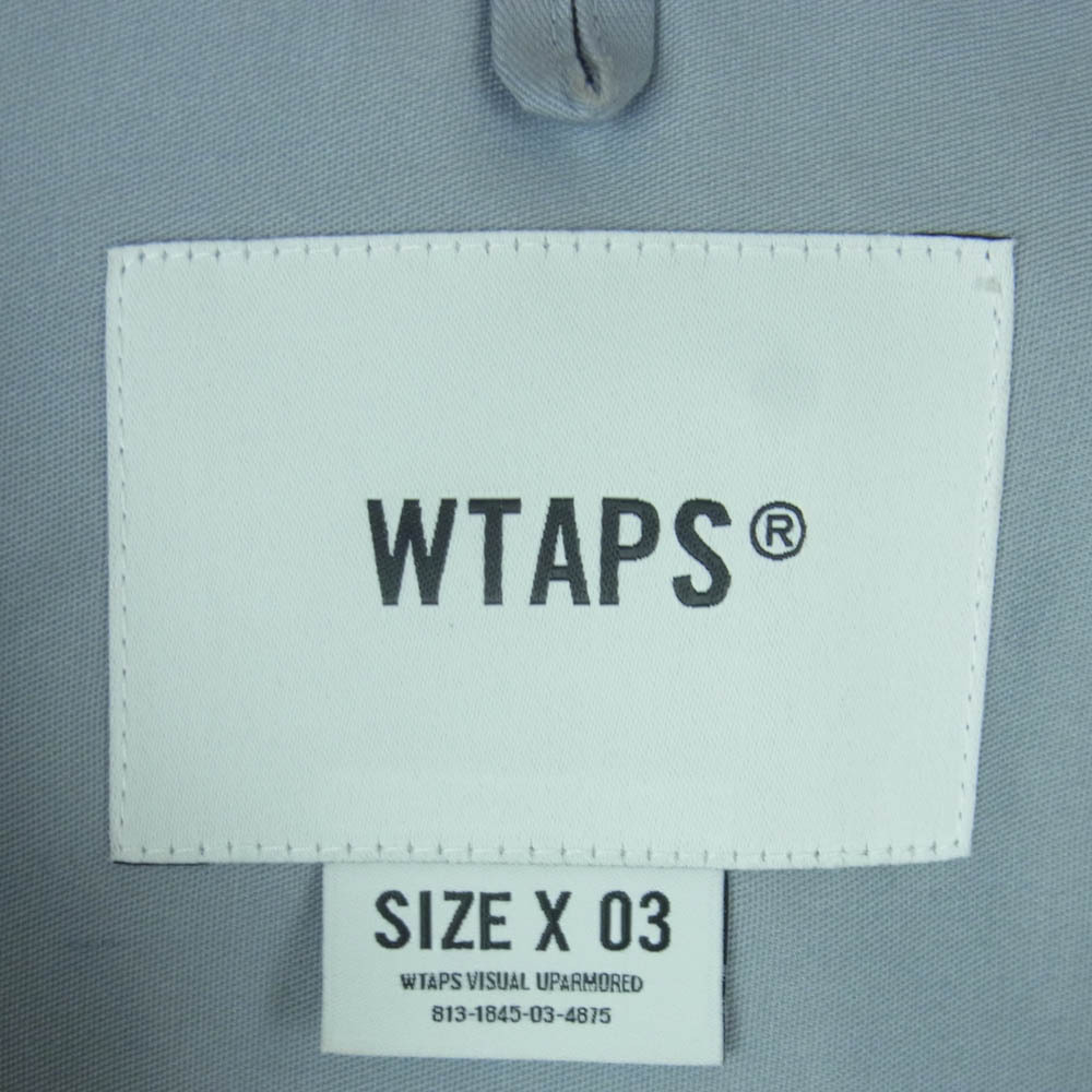 WTAPS ダブルタップス 24SS 241CWDT-SHM07 REPO SS CTPL.TWILL.PRTC ワッペンデザイン 半袖 ワーク シャツ グレー系 03【中古】_画像4