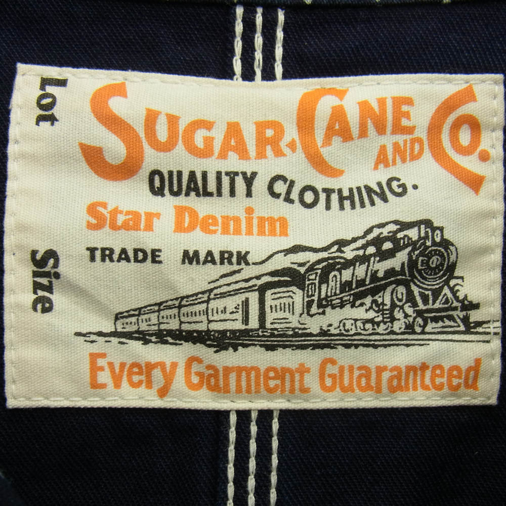 SUGAR CANE シュガーケーン SC14372 9oz WABASH STRIPE WORK COAT ウォバッシュ ストライプ カバーオール ジャケット 40【美品】【中古】_画像4