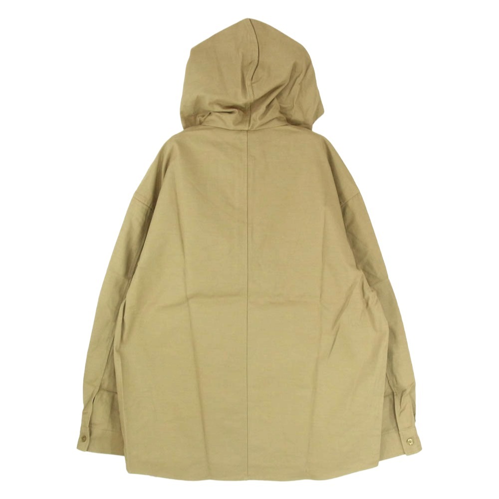 WTAPS 21AW 212GWDT-SHM01 FALCONER LS COTTON.SERGE フーデッド ハーフボタン プルオーバーシャツ 長袖【新古品】【未使用】【中古】_画像2