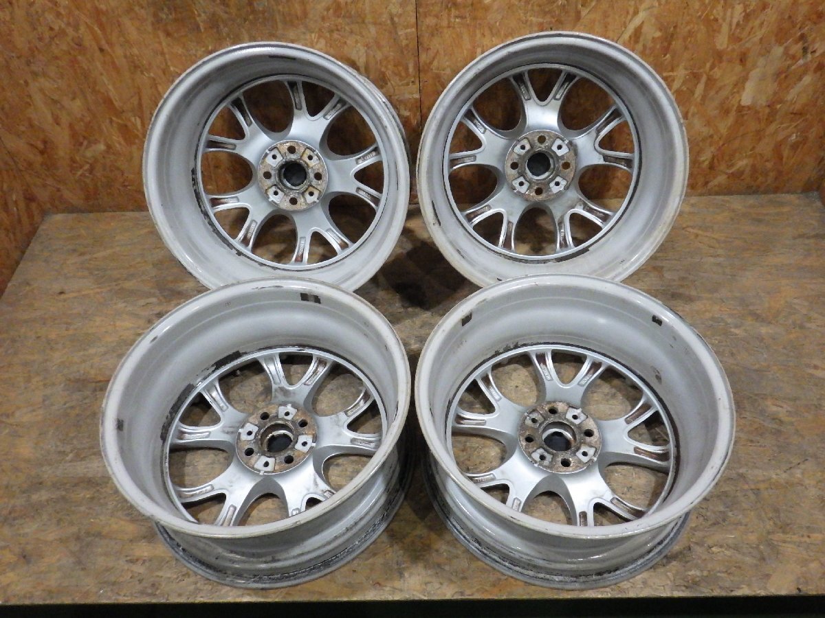 【山形 酒田発】中古 アルミホイール4本セット MINIクーパー純正Op 17インチ 7J+48 100/4H ハブ径約55mm センターキャップ付_画像2