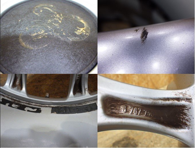 【山形 酒田発】中古 アルミホイール4本セット MINIクーパー純正Op 17インチ 7J+48 100/4H ハブ径約55mm センターキャップ付_画像8